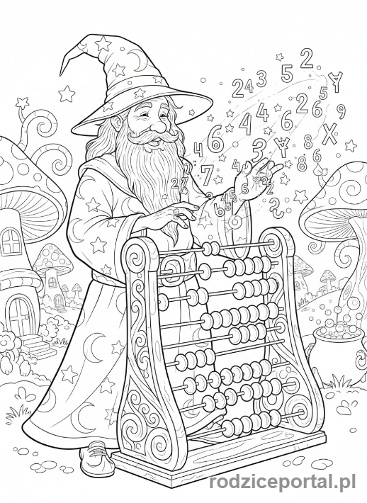 Kolorowanka Matematyczne - Magiczne liczydło