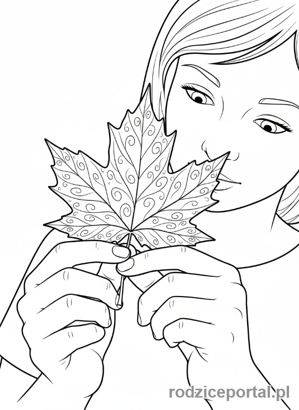 Kolorowanka Mindfulness Ćwiczenia - Medytacja z liściem
