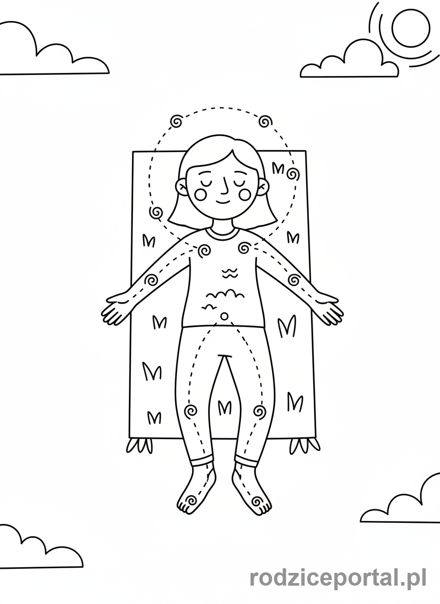 Kolorowanka Mindfulness Ćwiczenia - Skanowanie ciała