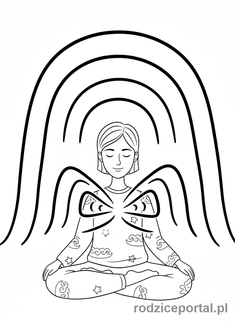 Kolorowanka Mindfulness Ćwiczenia - Spokojny oddech