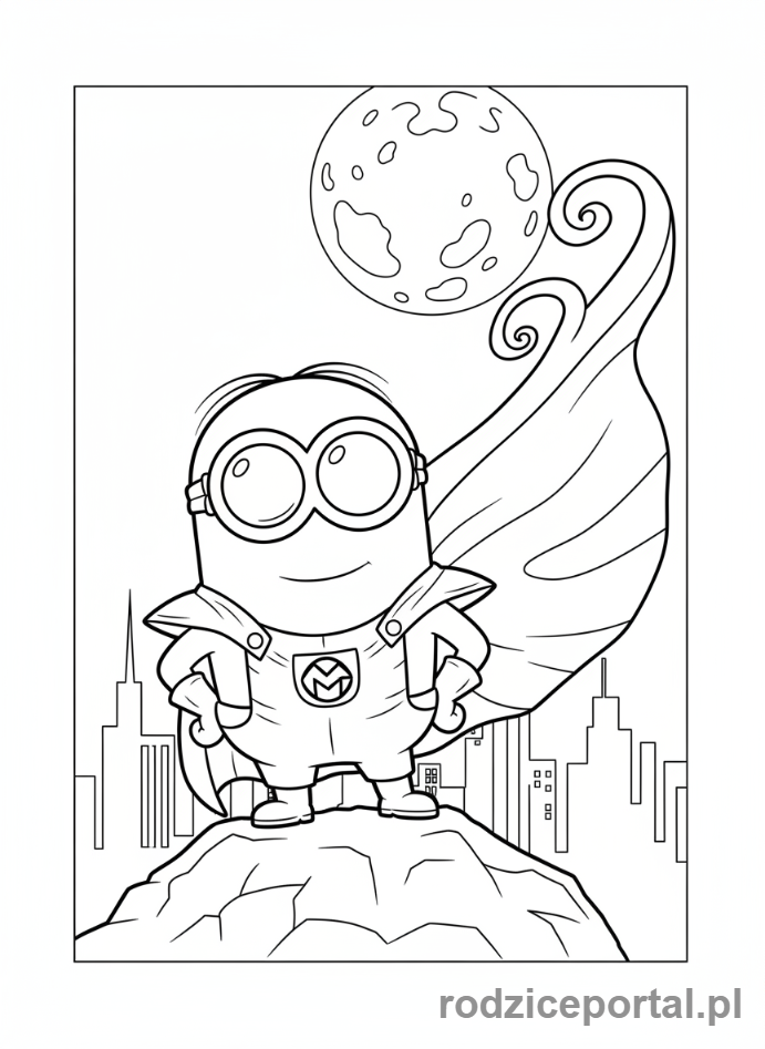 Kolorowanka Minionki - Minion superbohater