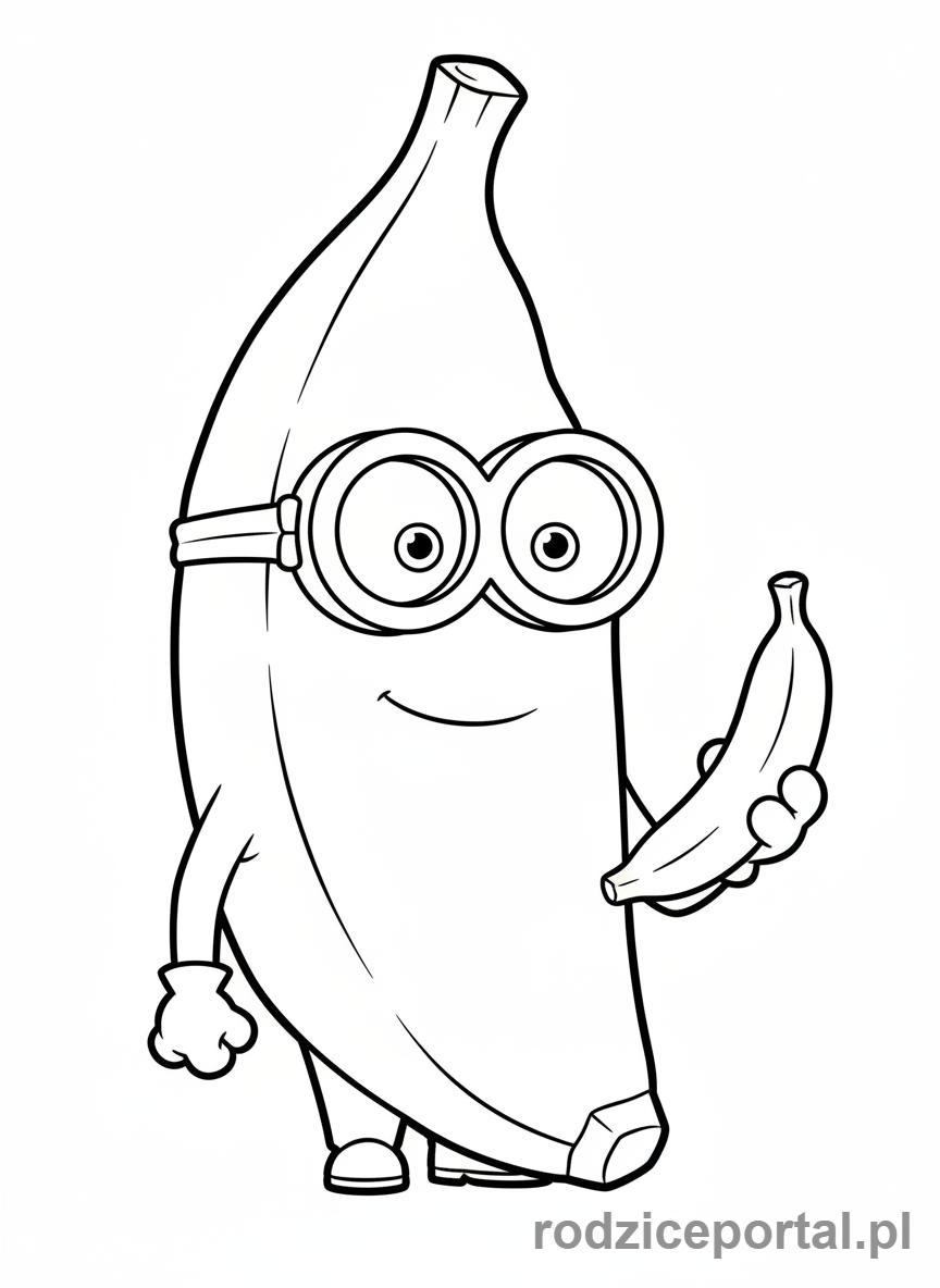 Kolorowanka Minionki - Minion w stroju banana