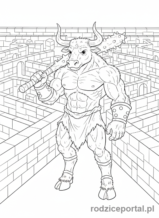 Kolorowanka Mitologia - Minotaur