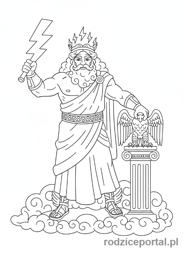 Kolorowanka Mitologia - Zeus