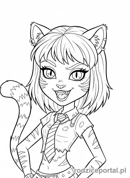 Kolorowanka Monster High - Toralei-figlarna
