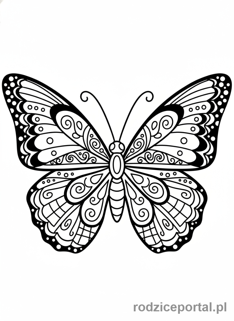 Kolorowanka Motyl - Motyl z bliska, skrzydła