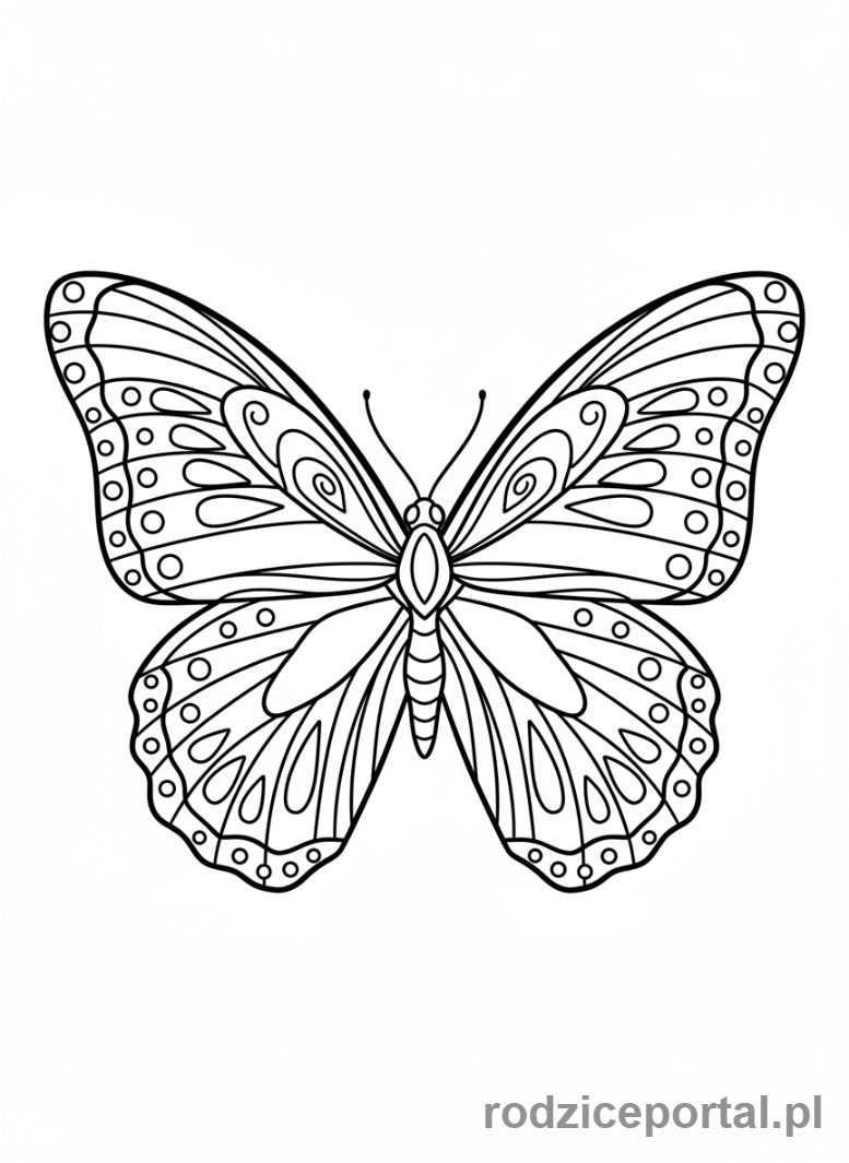 Kolorowanka Motyl - Symetryczny motyl