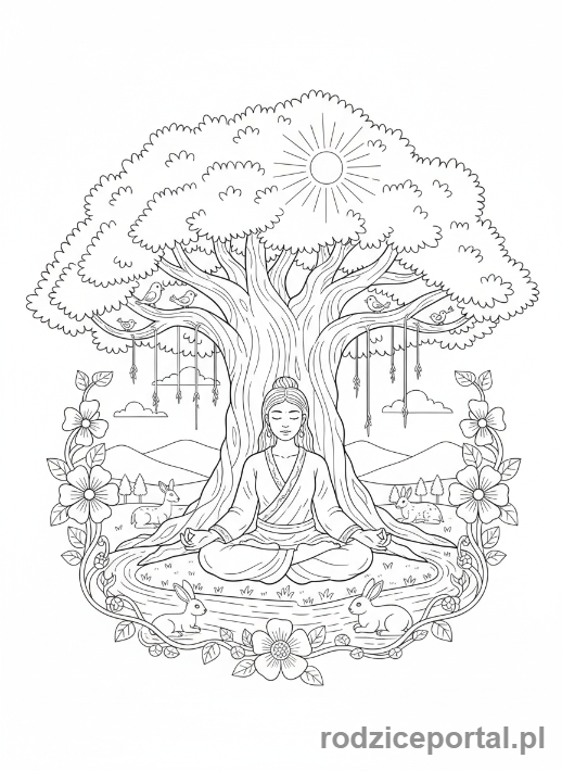 Kolorowanka Motywacja - Spokojna medytacja