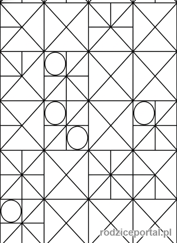 Kolorowanka Mozaika - Geometryczna mozaika