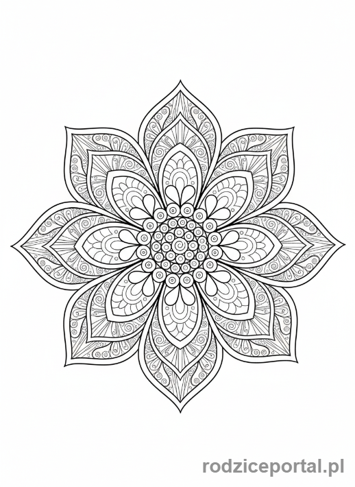 Kolorowanka Mozaika - Kwiatowa mozaika