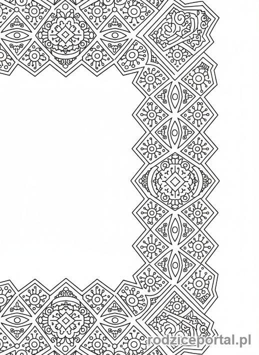 Kolorowanka Mozaika - Wzór mozaikowy