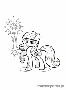 Kolorowanka My Little Pony - Starlight Glimmer rzuca czar