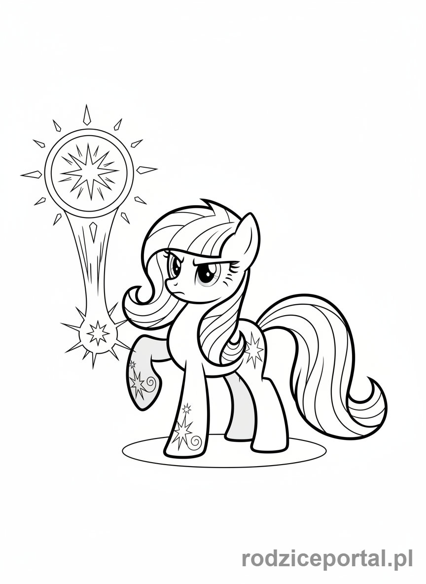 Kolorowanka My Little Pony - Starlight Glimmer rzuca czar