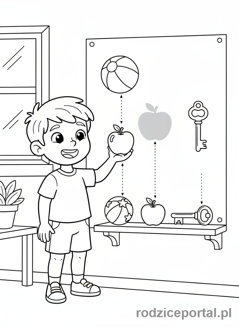 Kolorowanka Myślenie Logiczne - Dopasowywanie cieni