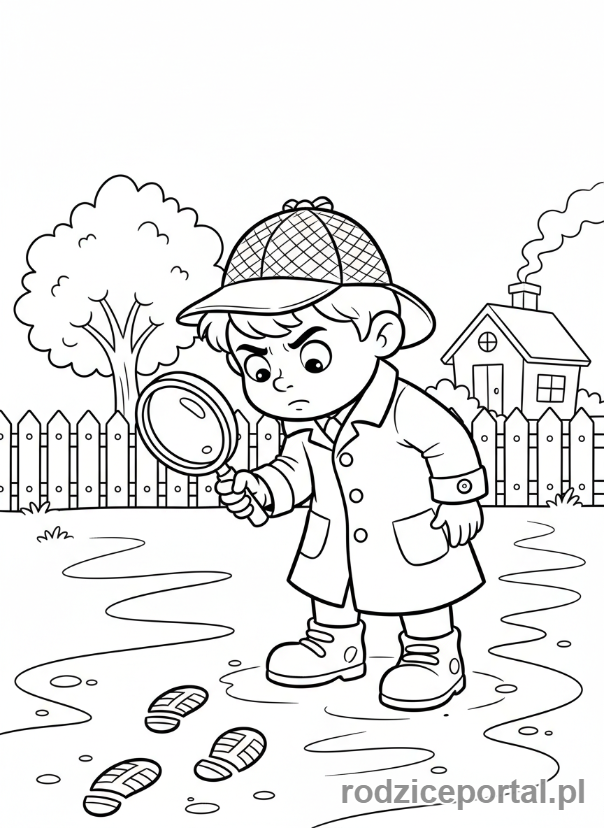 Kolorowanka Myślenie Logiczne - Mały detektyw