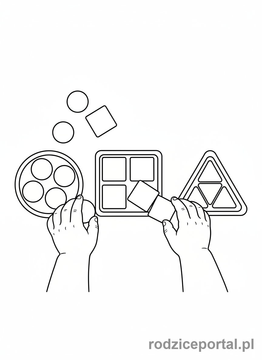 Kolorowanka Myślenie Logiczne - Sortowanie kształtów