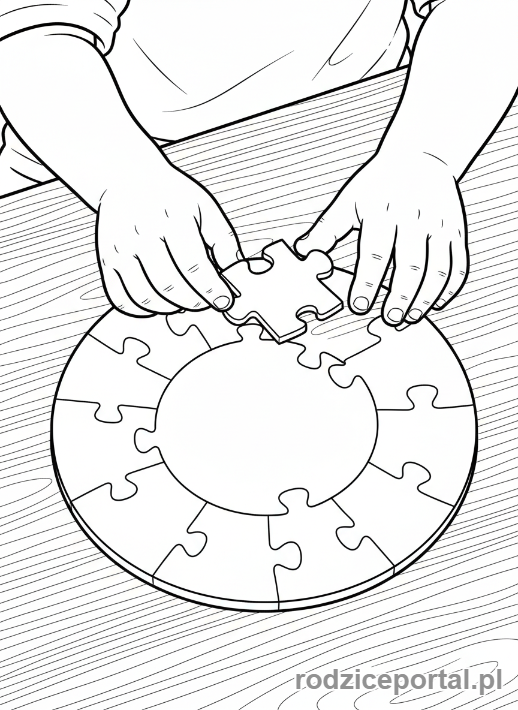 Kolorowanka Myślenie Logiczne - Układanka klocki