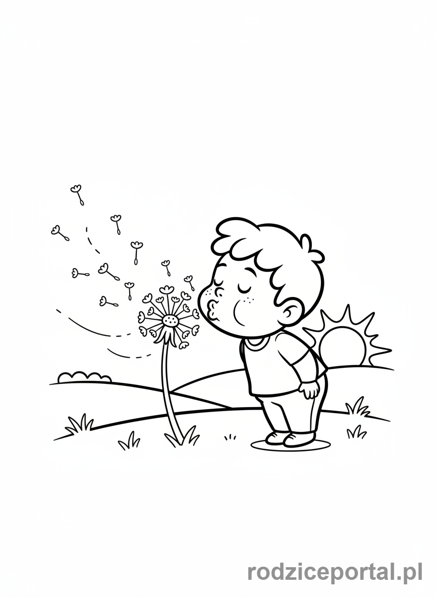 Kolorowanka Nasiona - Dmuchiwaniec i nasiona