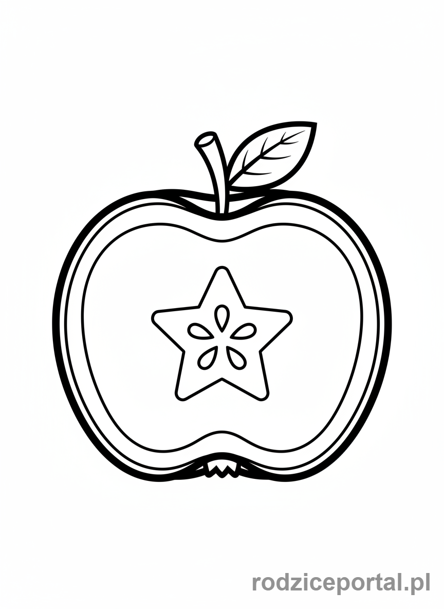 Kolorowanka Nasiona - Nasiona w jabłku