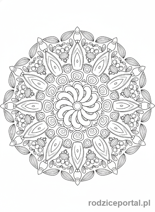 Kolorowanka Nasiona - Wzory z nasion