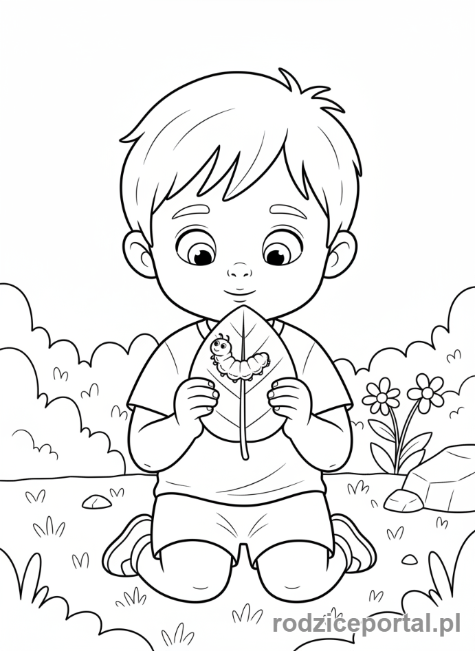 Kolorowanka Nauka Cierpliwości - Obserwacja owadów