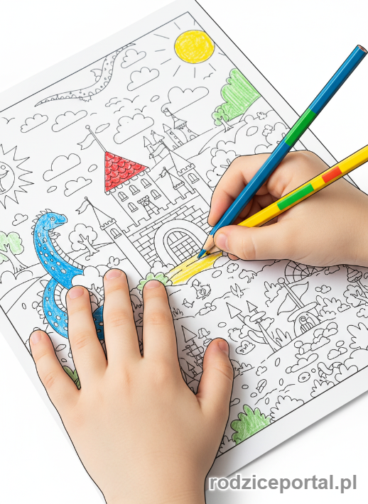 Kolorowanka Nauka Cierpliwości - Rysowanie obrazka