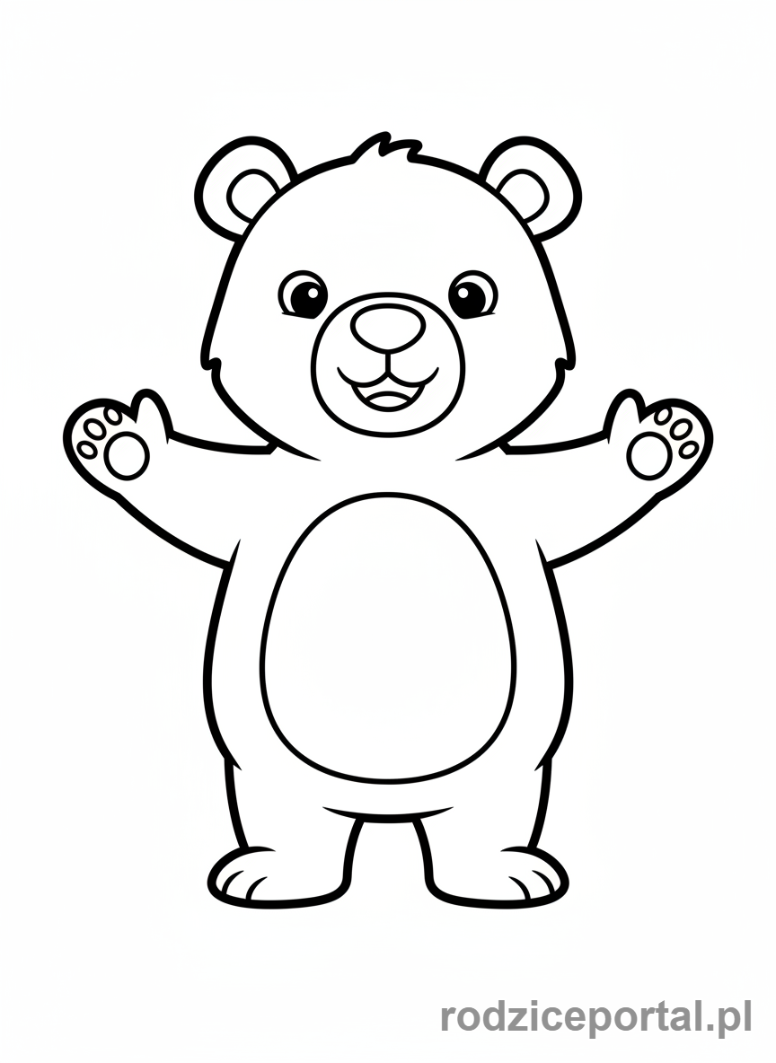 Kolorowanka Nauka Kolorów - Brązowy Miś