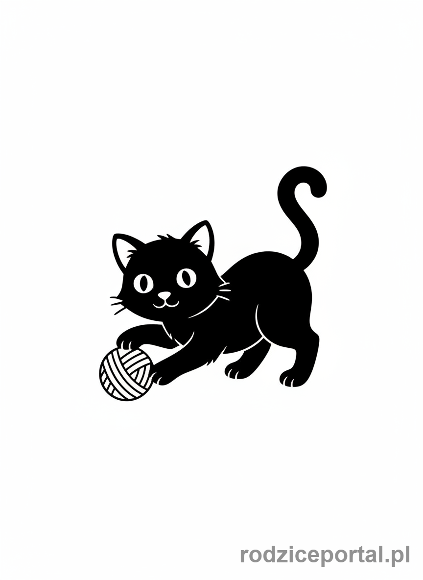 Kolorowanka Nauka Kolorów - Czarny Kot