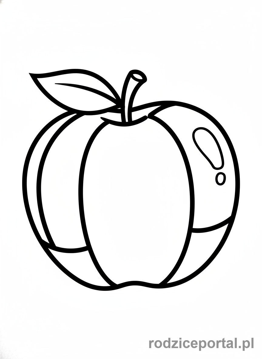 Kolorowanka Nauka Kolorów - Czerwone Jabłko