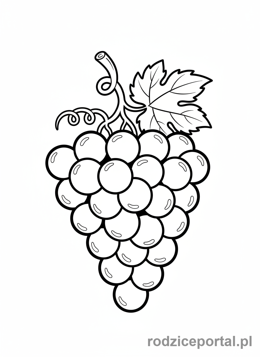 Kolorowanka Nauka Kolorów - Fioletowe Winogrona
