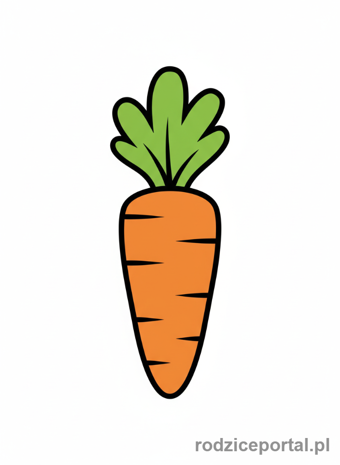Kolorowanka Nauka Kolorów - Pomarańczowa Marchewka