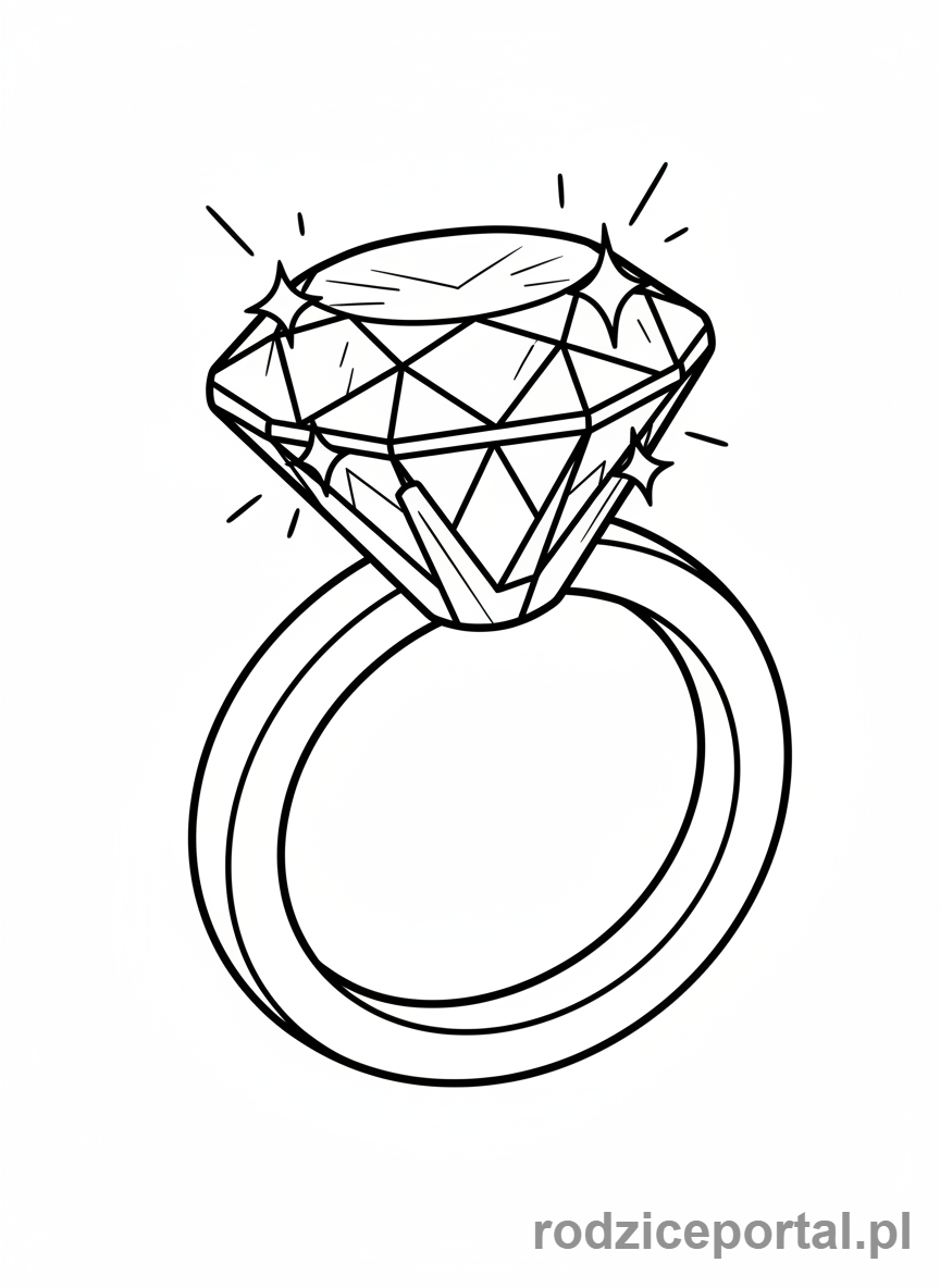 Kolorowanka Nauka Kształtów - Błyszczący diament