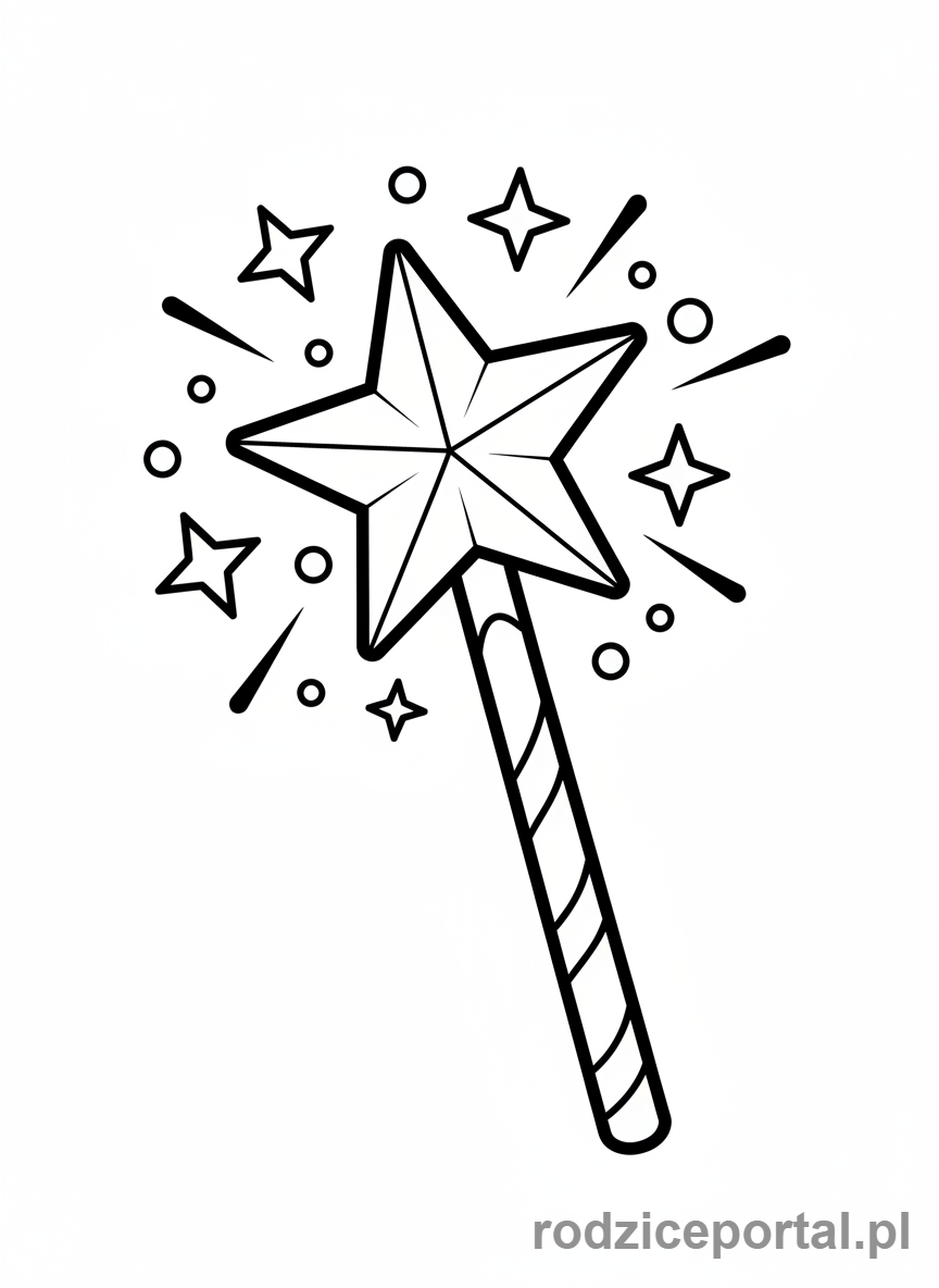 Kolorowanka Nauka Kształtów - Magiczna gwiazdka