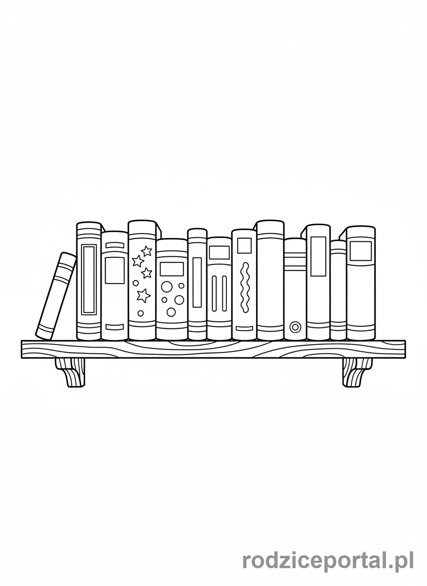 Kolorowanka Nauka Liczenia - Dziesięć książek na półce