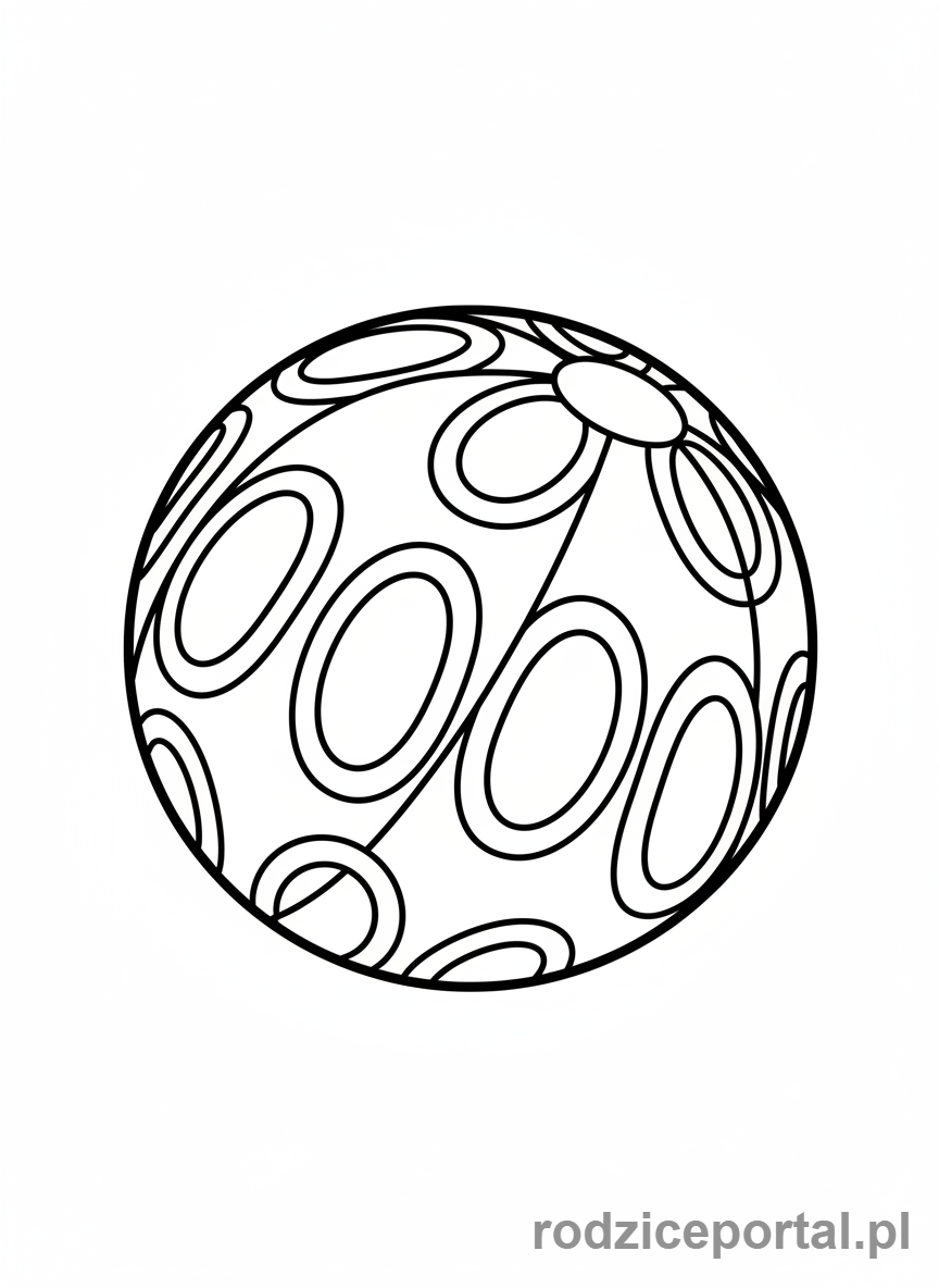 Kolorowanka Nauka Liczenia - Jedna duża piłka
