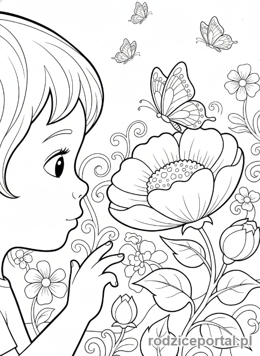 Kolorowanka Nauka Miesięcy - MajKwiatyMotyl