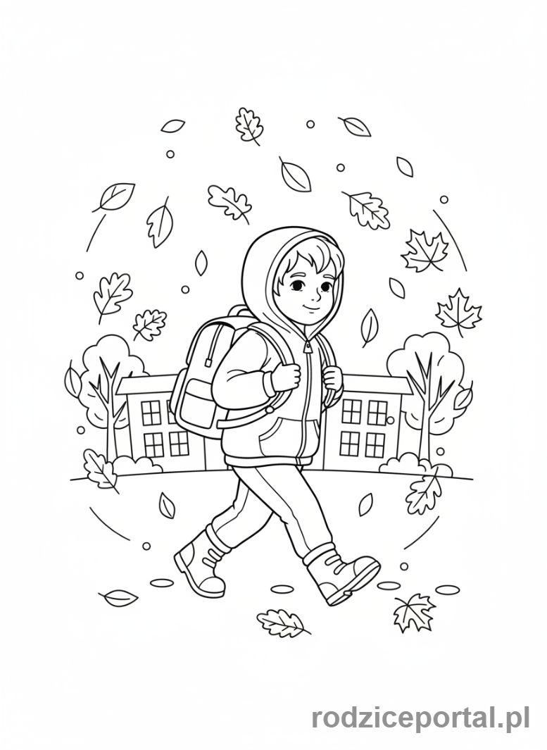 Kolorowanka Nauka Miesięcy - WrzesienSzkolaLiscie