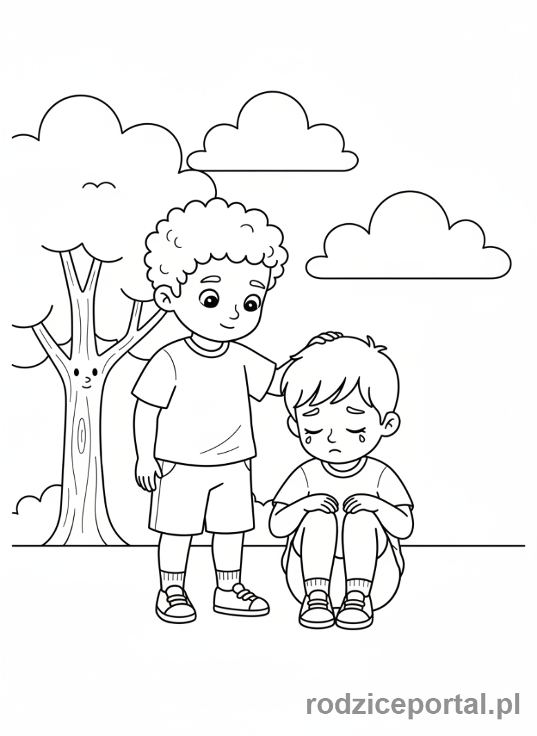 Kolorowanka Nauka Samoregulacji - Okazywanie empatii