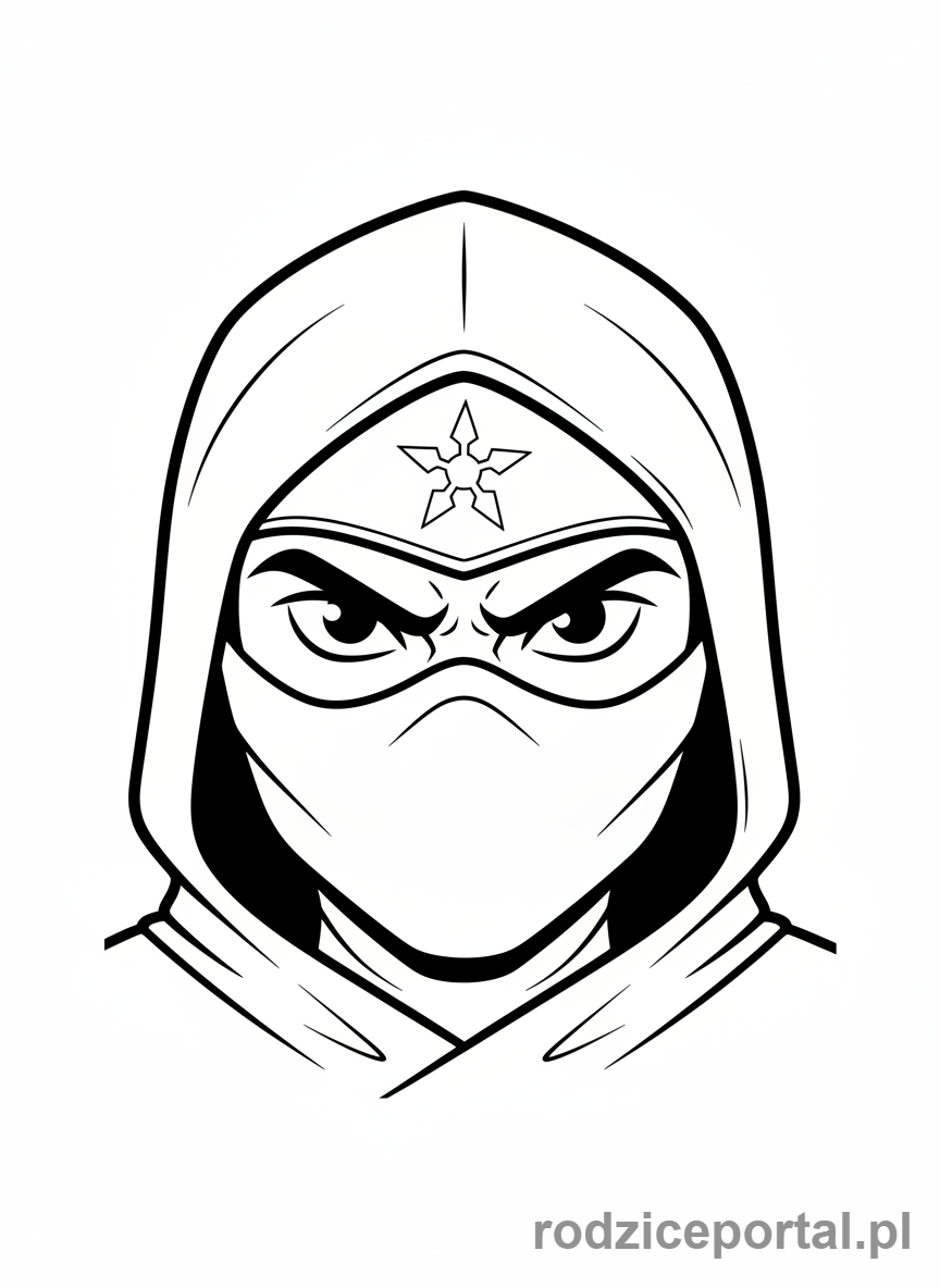 Kolorowanka Ninja - Portret ninja