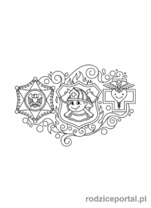 Kolorowanka Numer Alarmowy - Alarmowe symbole