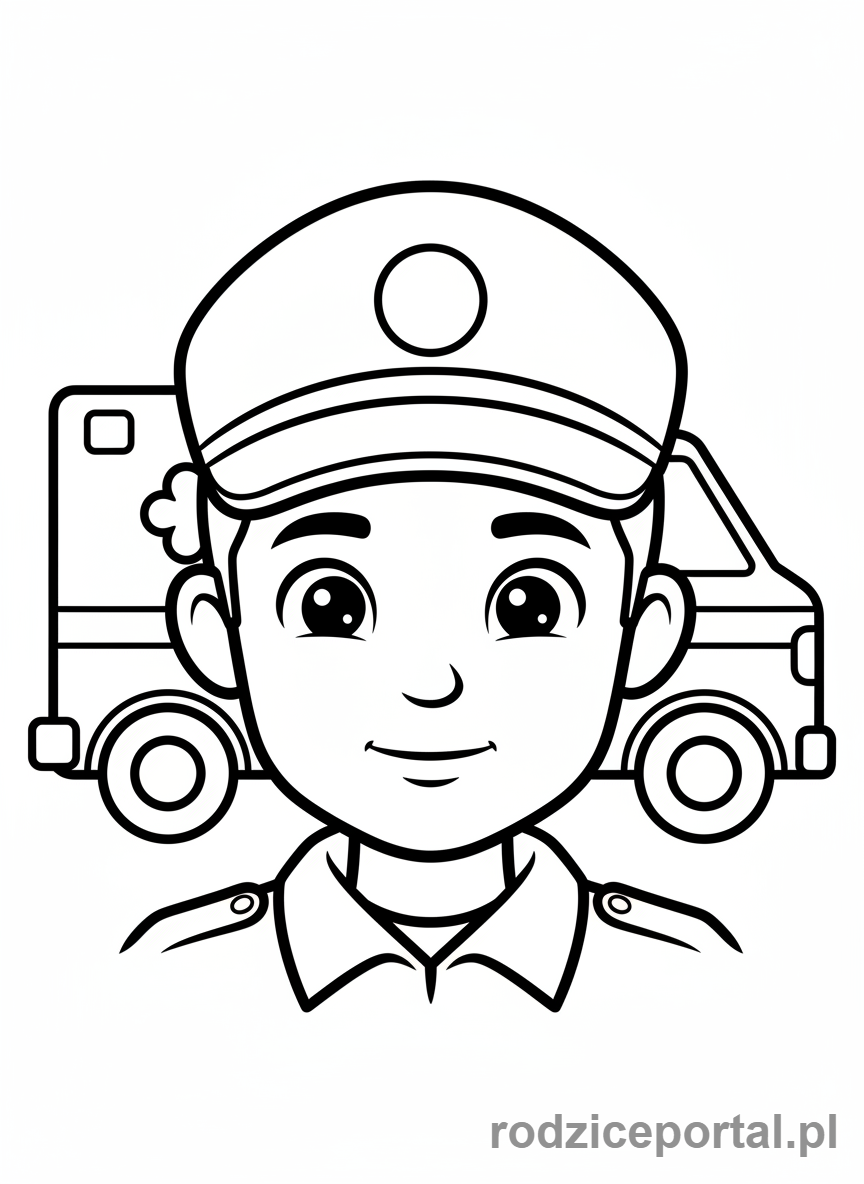 Kolorowanka Numer Alarmowy - Ratownik medyczny