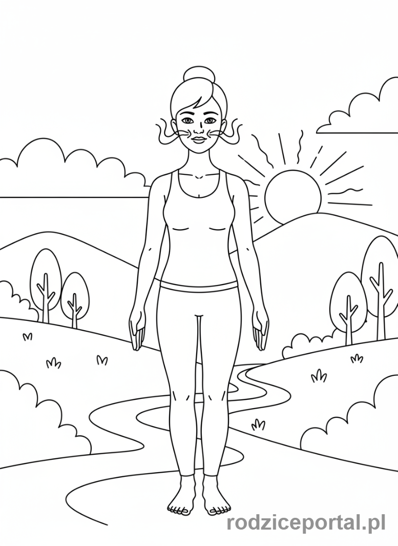 Kolorowanka Oddychanie - Joga oddech