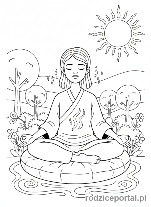 Kolorowanka Oddychanie - Medytacja oddech