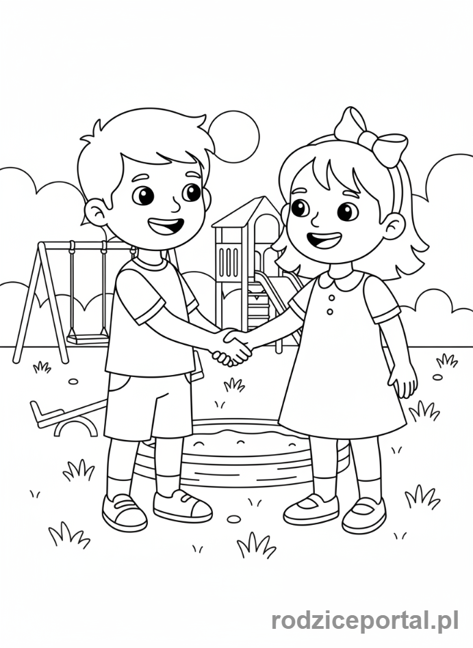 Kolorowanka Odpowiedzialność - Przyjaciele dotrzymują obietnicy