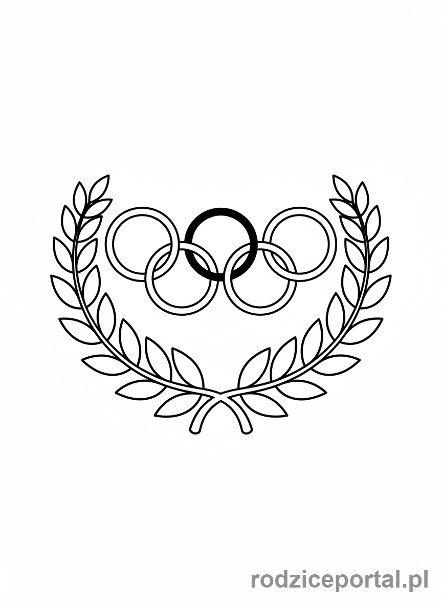 Kolorowanka Olimpijczyk - Kola olimpijskie