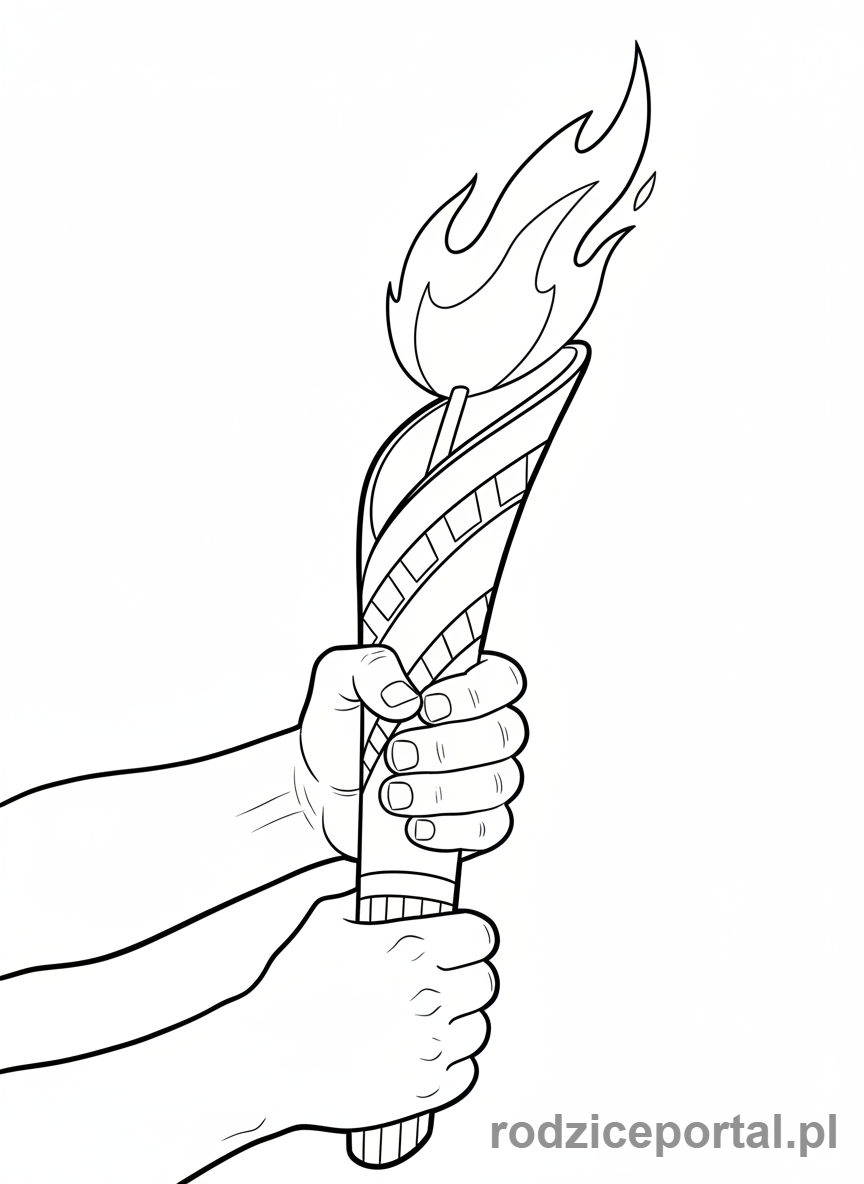 Kolorowanka Olimpijczyk - Znicz olimpijski