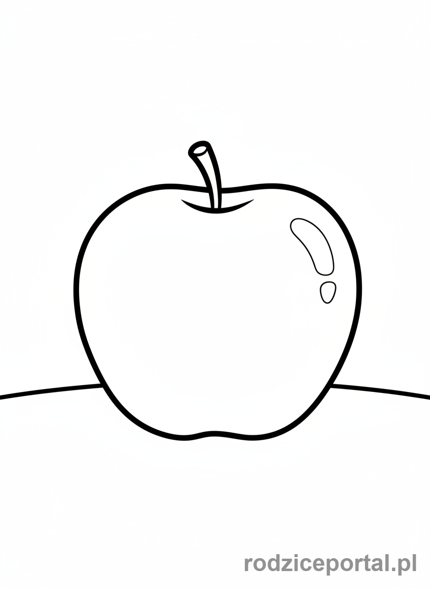 Kolorowanka Owoce - Jabłko