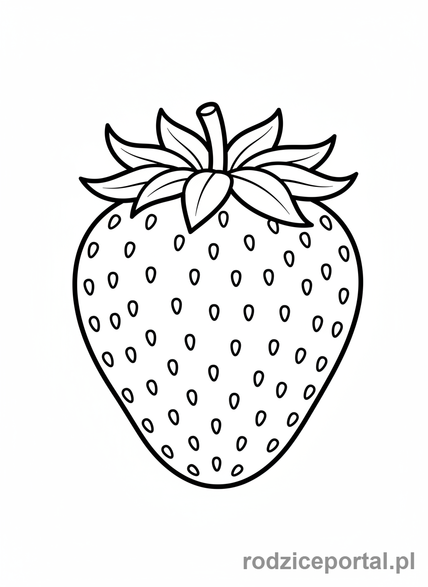 Kolorowanka Owoce - Truskawka