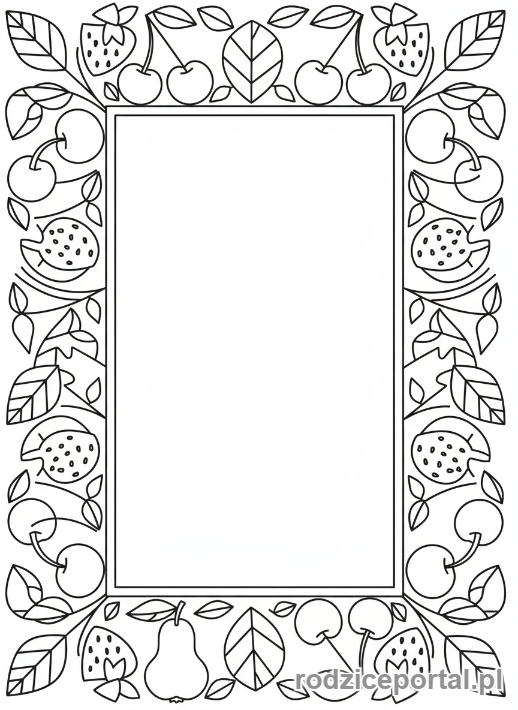 Kolorowanka Owoce - Wzór owocowy