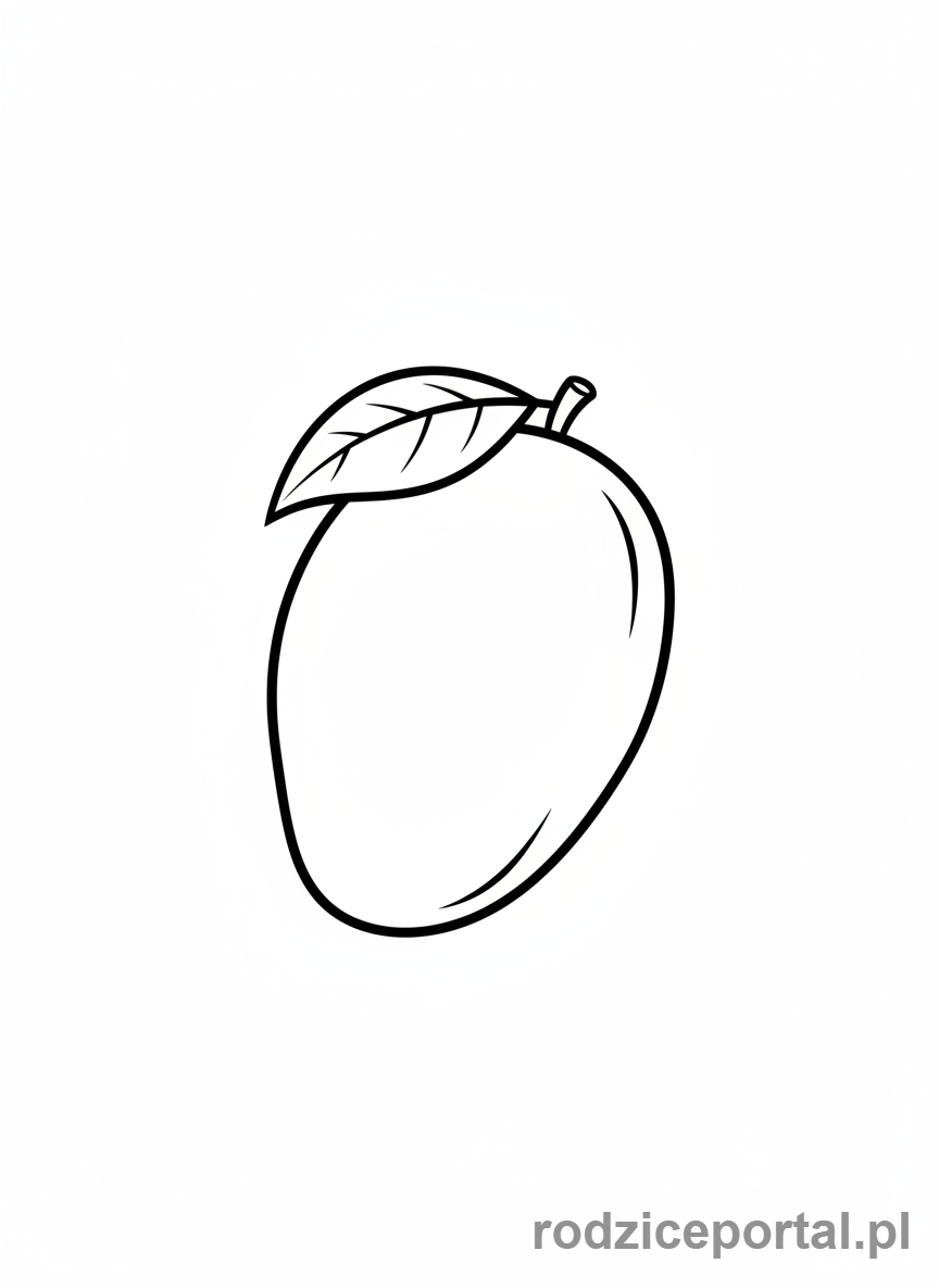 Kolorowanka Owoce Zdrowe - Tropikalne mango